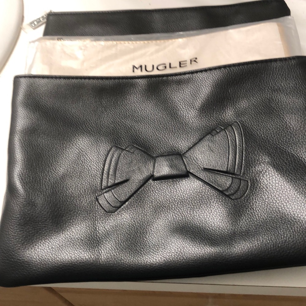 Faux leather clutches